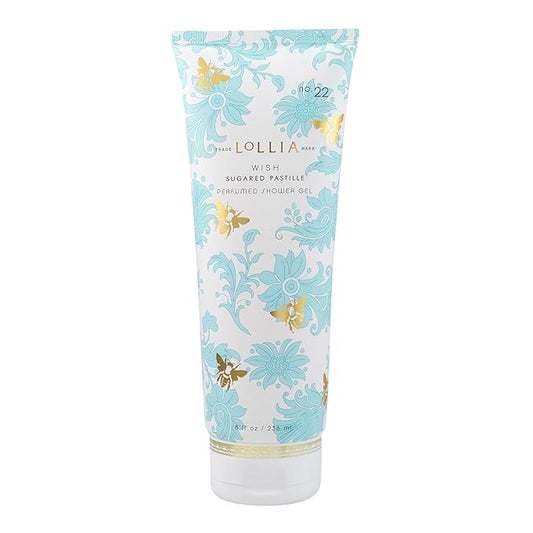 LOLLIA Wish Shower Gel, 8 fl. oz. – Sugared Pastille – Scented Shower Gel, Shea Butter Body Wash, Bath Wash for Women, Moisturizing