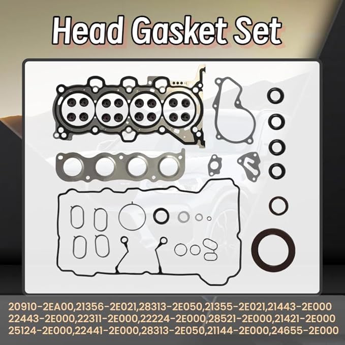 G4NA 2.0L Engine Overhaul Rebuild Kit w/Crankshaft Rods Timing Chain Kit Piston Kit Head Gasket Set Fit For Hyundai Elantra Tucson Kia Soul Forte 2014-2019 2.0L G4NA Engine 23110-2E501 623V6-2EH00