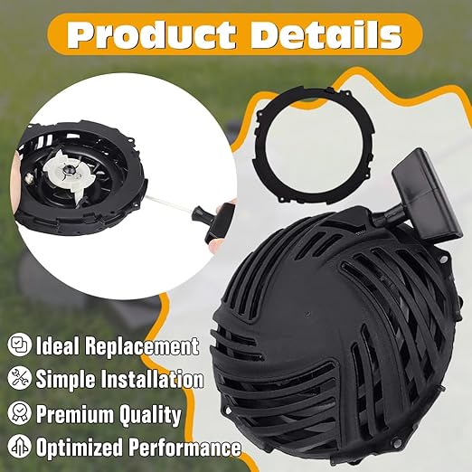 ZeeKee 591139 Recoil Pull Starter Assembly Compatible with Troy Bilt Craftsman TB110 TB200 140CC 150CC Engine Lawn Mower for BS 593959 595355 150-012 Rewind Starter