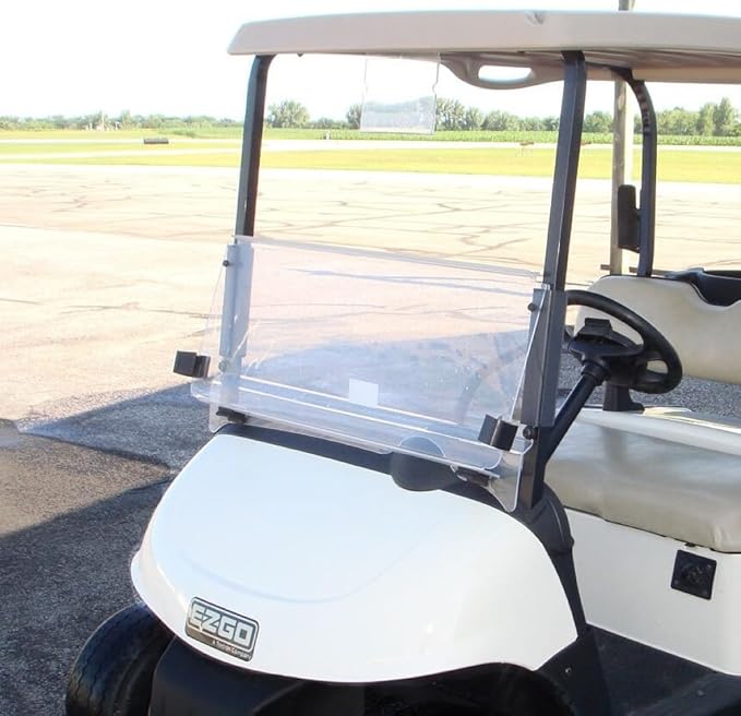 GCA EZGO RXV CLEAR Folding Windshield (Years 2008-2023)