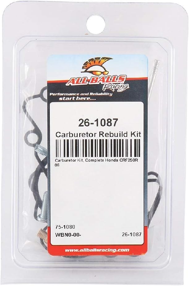 All Balls 26-1087 Carburetor Repair Kit (26-1087 Honda CRF250R 2006)