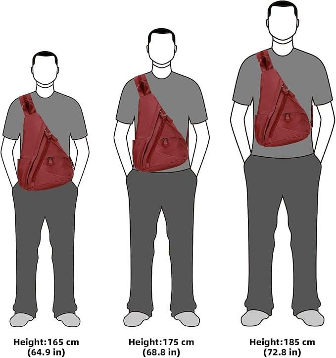 KL928 Nylon Sling Bag - Small Crossbody Backpack Shoulder Casual Daypack Multipurpose Rucksack for Men Women
