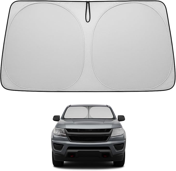 Proadsy 2025 Upgrade Windshield Sun Shade Custom Fit Chevrolet Colorado 2015-2022 4-Layer Foldable Front Sunshade Protector Sun Visor Blocks UV Rays Keep Car Cooler Accessories