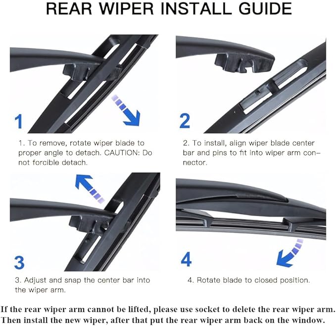 Wiper Blades for Honda HRV 2023 2024 2025, OEM Quality Windshield Wipers 26 17 In and Rear Wiper Blade 12 Inch, Easy to Install Replacement Wipers Set of 3