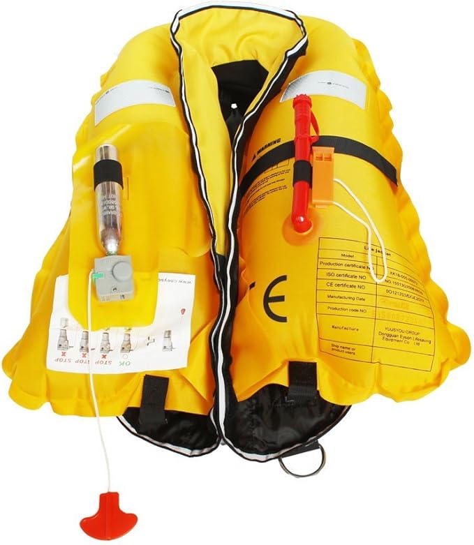 Premium Quality Manual Inflatable Life Jacket Lifejacket PFD Life Vest Highly Visible Inflate Survival Aid Lifesaving PFD New
