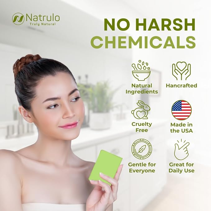 Lemongrass Soap Bar – Handcrafted USA Exfoliating Face & Body Wash, Bath Cleanser with Natural Glycerin, Coconut Oil, Palm Oil, Safflower Oil & Oat Protein – Nourishing Skincare for all Skin Types