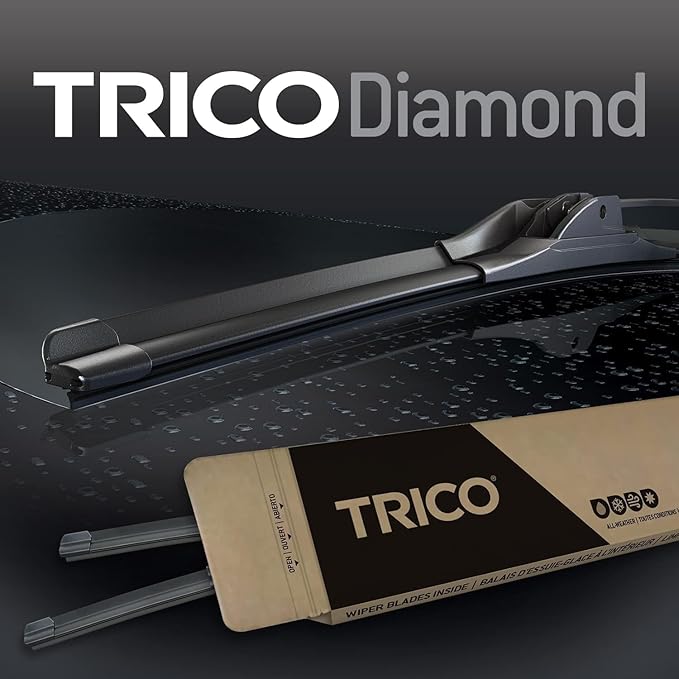 TRICO Diamond 22" + 22" Premium Automotive Replacement Windshield Wiper Blades (Set of 2), Passenger and Driver Side All-Weather Beam Wiper Blades for Select Vehicle Models