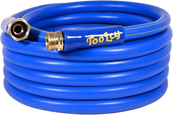 TOOLCY Garden Hose 25 ft x 5/8", Water Hose Heavy Duty, All-weather, Leakproof, Durable Gardening Hose with Swivel Male & Female Fittings, Lightweight Garden Hoses for Yard, Outdoor, Lawn