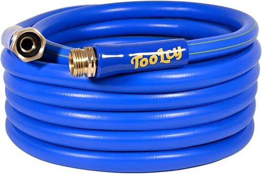TOOLCY Garden Hose 25 ft x 5/8", Water Hose Heavy Duty, All-weather, Leakproof, Durable Gardening Hose with Swivel Male & Female Fittings, Lightweight Garden Hoses for Yard, Outdoor, Lawn