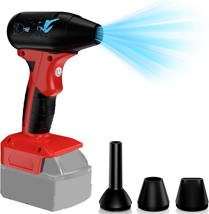 Jet Dry Blower for Milwaukee M-18 18V Battery,130000RPM Electric Air Duster, Jet Fan Blower for Computer Key Board Cleaning,Car Drying,Camping,Outdoors(No Battery)