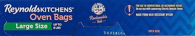 Reynolds B Oven Cooking Large Size for Meats & Poultry (up to 8-Pounds), 5 Count Boxes (Pack of 6) 30 Bags Total