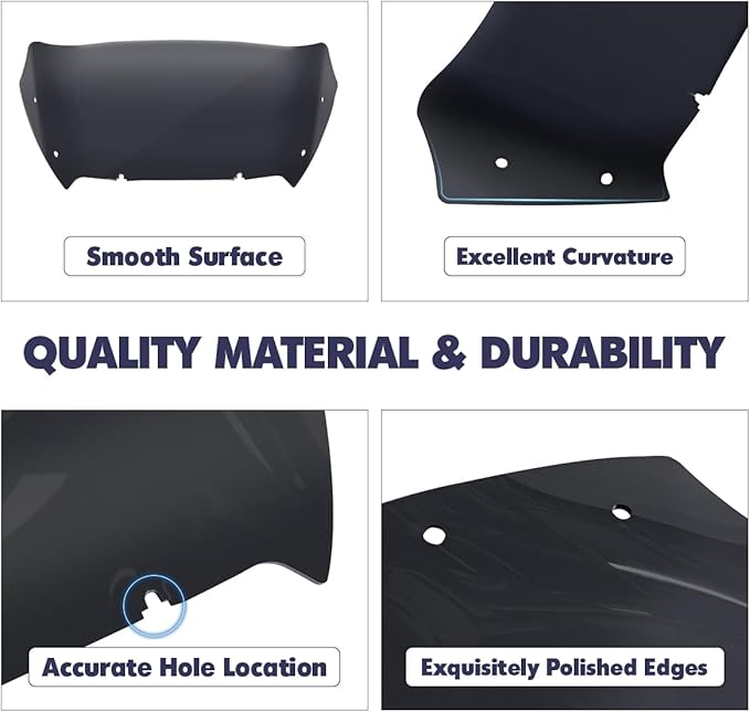 Smoke 10" Wave Windshield Compatible for Harley CVO Road Glide 2024 Wind Shield Windscreen Air Deflector for Harley Davidson Road Glide CVO FLTRXSE 2023-2024 FLTRX FLTRXSTSE 2024