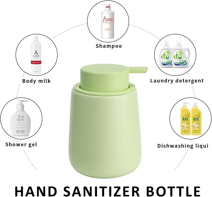 Soap Foaming Dispenser Ceramic with Easy-to-Press Pump Hand Foam Dispenser for Shampoo Bathroom Kitchen 12 oz