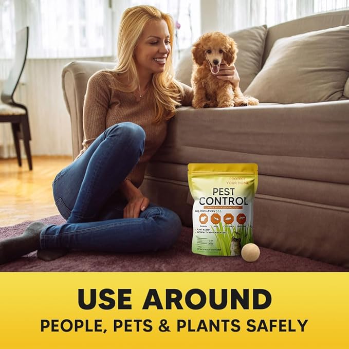 Pest Control, Rodent Repellent Indoor, Mouse Repellent, Spider Repellent, Mice Repellent Indoor, Rat Repellent Outdoor, Peppermint Balls for Rodents, Ants, Roach, Pest Repellent,Safe for Kids/Pets-10P