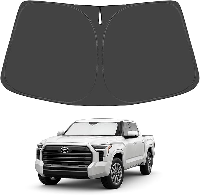 Proadsy for 2022-2025 2026 Tundra Limited SR5 Platinum TRD Pro Pickup Windshield Sun Shade 4-Layer Foldable Front Sunshade Protector Sun Visor Blocks UV Rays Keep Car Cooler