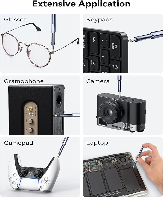 49-in-1 Small Screwdriver Set, [Super Durable] Tiny Torx Screwdriver Fits All Ring Doorbell, Precision Magnetic Mini Repair Tool Kit for Watch, Laptop, Eyeglass, Camera, Men Gift Screw Driver