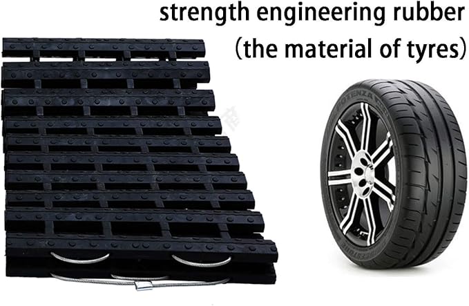JOJOMARK Tire Traction Mat, Recovery Track Portable Emergency Devices for Pickups Snow, Ice, Mud, and Sand Used to Cars, Trucks, Van or Fleet Vehicle (2pcs*39in)