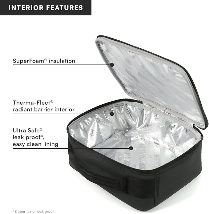 Titan Fridge Cold Lunch Box With 2 350g Ice Walls®, Black Ice