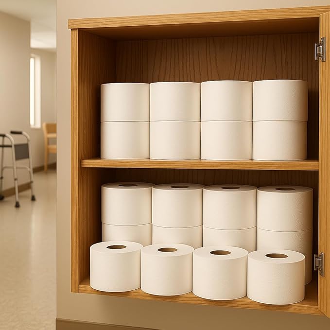 Bamboo Toilet Paper, 48 Rolls – 2-Ply, 1000 Sheets, Sustainable Tree-Free Bulk for Business, Commercial & Educational Environments
