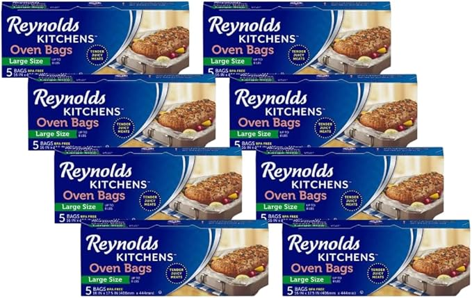 Reynolds Oven Cooking Large Size for Meats & Poultry (up to 8-Pounds) (5 Count, Pack of 8)