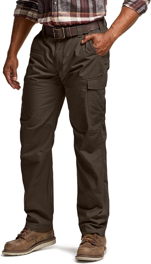 CQR Men's Winter Tactical Cargo Pants, Thermal Fleece Lined Outdoor Snow Ski Hiking Work