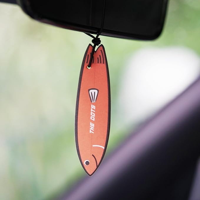 THEDOTS Series 15 Pack Oriental Gourmet Surfboard Hanging Car Air Fresheners, Detachable Message Cards with Surfing Art, Long-lasting Scent for Car & Home