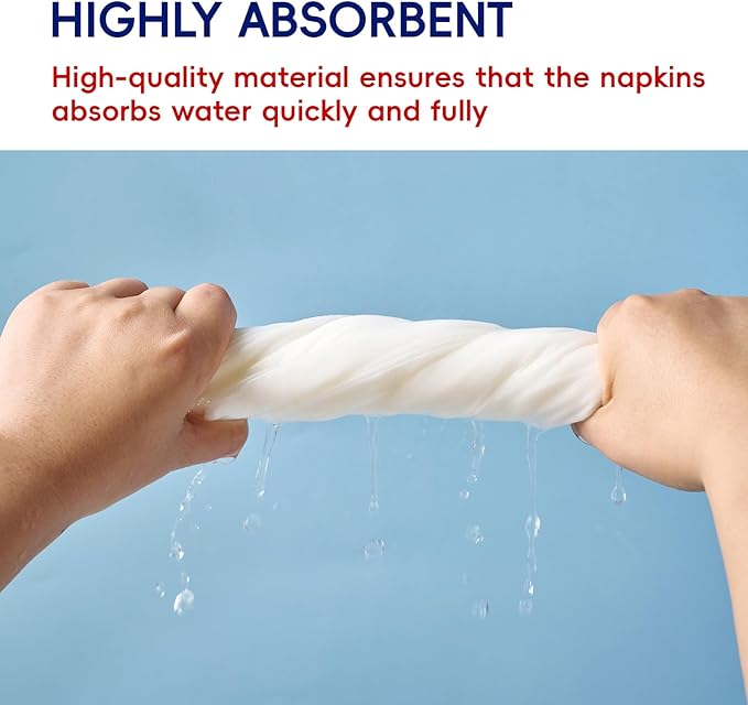 100 Count Disposable Hand Towels, Linen Feel Bathroom Hand Napkins, Soft And Absorbent Paper Napkin for Guest, Disposable Dinner Napkins for Kitchen, Parties, Weddings