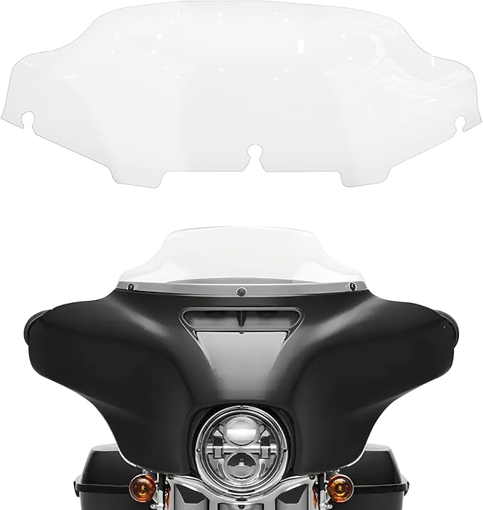 6" Windshield Windscreen for 2014-2024 Harley Davidson Touring Street Glide Electra Glide/Ultra Limited/Tri Glide FLHT FLHX FLHXS FLHTK, Clean