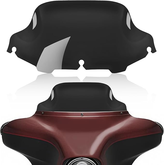Motorcycle 8 inch Windshield Windscreen Windshield Fit For 1996-2013 Harley Davidson Touring Street Glide Electra Glide Tri Glide Flht Flhx Flhtk Flhtc Flhtcu, Black