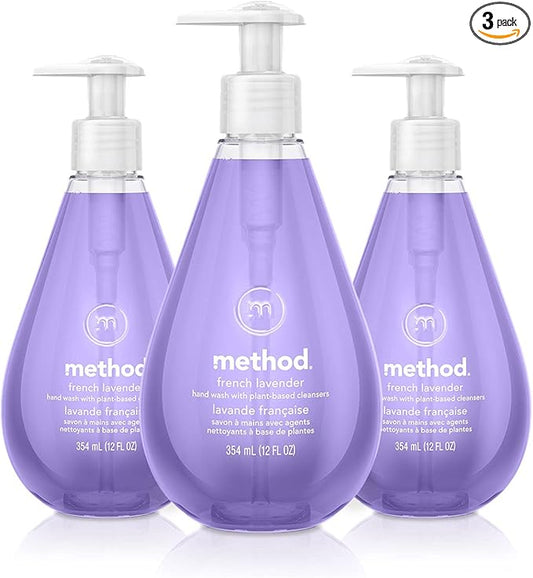 Method Gel Hand Wash, French Lavender, 12 fl oz (Pack of 3)