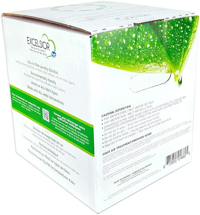 Excelsior (Because You Love It) HE Concentrated Liquid Laundry Detergent with Stain Remover, Removes 333 Loads for Cleaning Clothes, Phosphate-Free, Solvent-Free, Fresh Scent, 5L (1 Pack - New Look)…