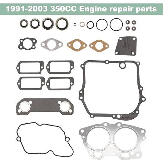 Engine Gasket Seal Rebuild Kit for EZGO 295cc 350cc 4 Cycle Gas Golf Cart 1991-2008 Fuji Robin Engine Pre MCI inc MCI Breather Gasket