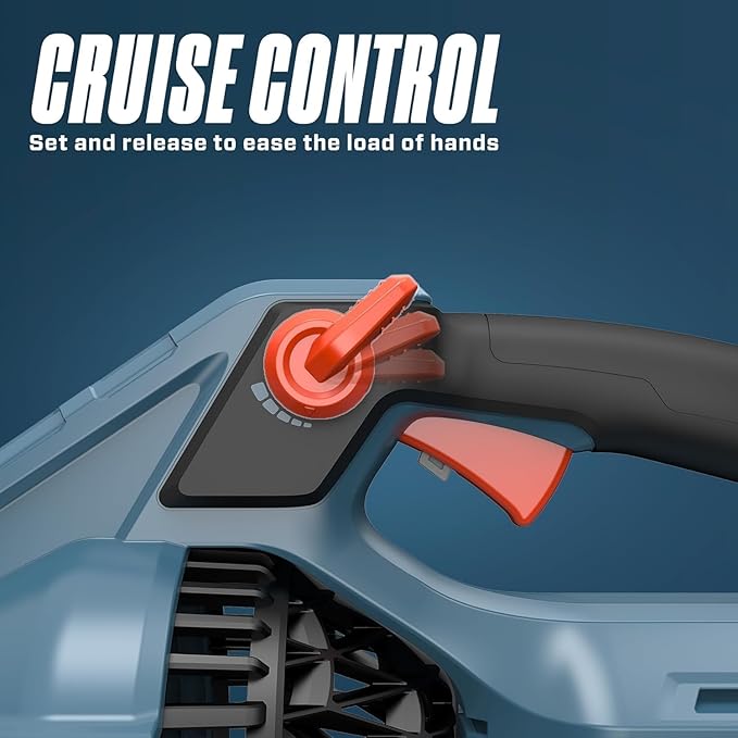 60V Cordless Leaf Blower, 810 CFM & 170 MPH for Powerful Yard Cleaning, Includes 4.0Ah Battery & Charger, Features Brushless Motor, Variable Speed and Cruise Control, Ideal for Lawns and Leaf Blowing