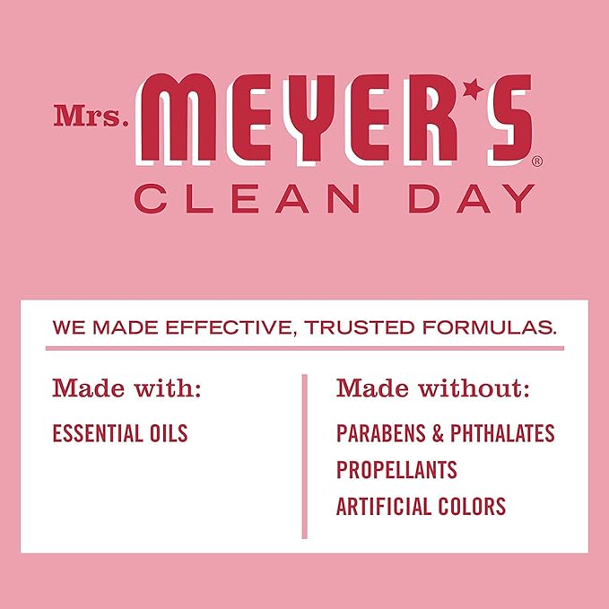 Mrs. Meyer's Room and Air Freshener Spray, Non-Aerosol Spray Bottle Infused with Essential Oils, Peppermint (8 Fl Oz (Pack of 3))