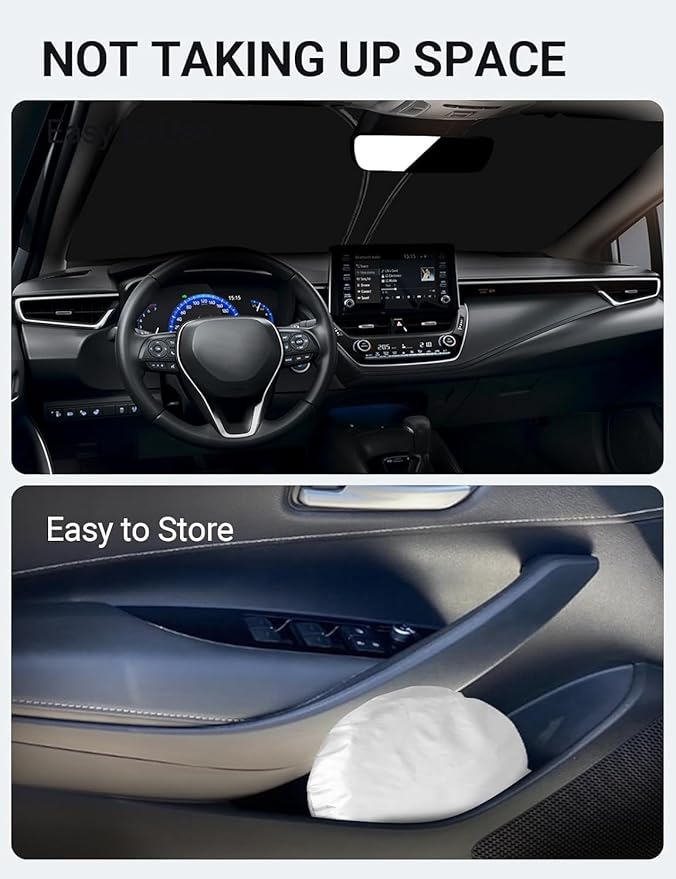 Proadsy Custom Fit Toyota Corolla 2014-2019 Windshield Sun Shade 4-Layer Foldable Front Sunshade Protector Sun Visor Blocks UV Rays Keep Car Cooler