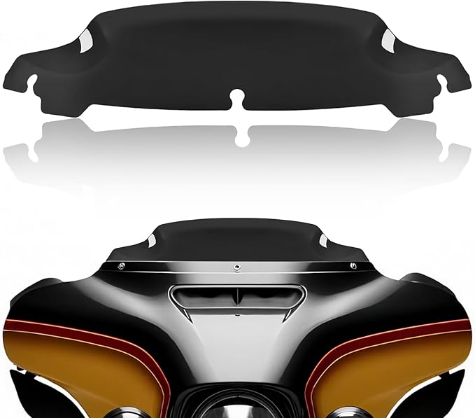 4.5" Motorcycle Windshield Wave Windscreen 2014-2023 Fit For Harley Davidson Touring Street Glide Electra Glide Ultra Limited Tri Glide Flht Flhx Flhtk Flhtc Flhtcu,Black