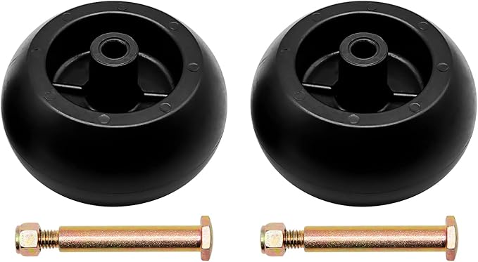 133957 532133957 riding mower Deck Wheels Fit for Husqvarna Poulan Craftsman Replaces MTD 753-04856A Cub Cadet 738-3056 M84690 with Bolts & Lock Nuts(2/pack)