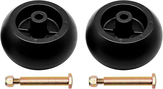 133957 532133957 riding mower Deck Wheels Fit for Husqvarna Poulan Craftsman Replaces MTD 753-04856A Cub Cadet 738-3056 M84690 with Bolts & Lock Nuts(2/pack)