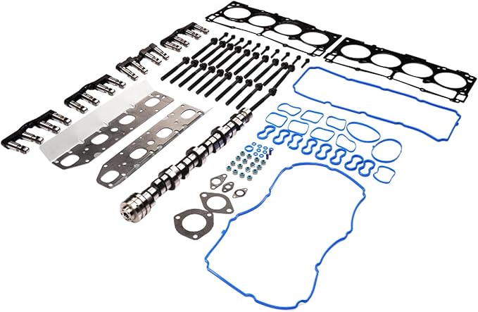 GELUOXI MDS 5.7 HEMI Lifters Camshaft Kit w/Head Gasket Set Replacement for Dodge Ram 1500 5.7L V8 2009-2015 Part# HS26423PT, 53022263AF, 53021726AD, 53021726AE