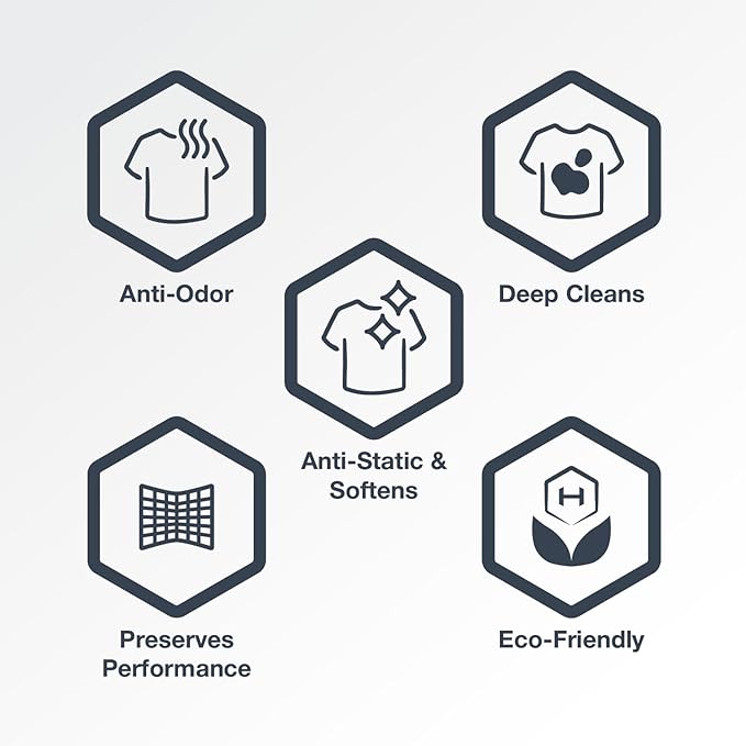 HEX Performance Laundry Detergent, Fresh & Clean, 100 Loads (Pack of 2) - Designed for Activewear, Eco-Friendly, Concentrated Formula