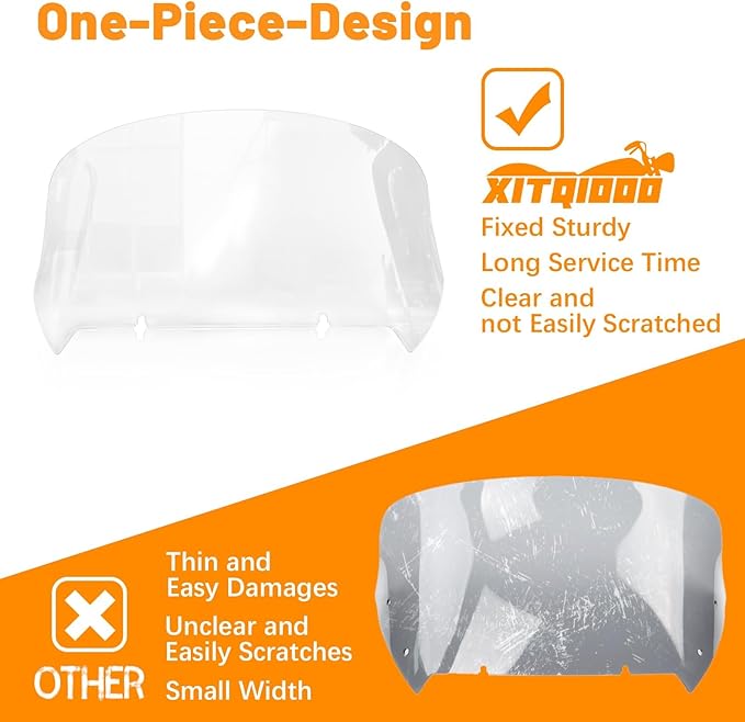 12" Windscreen Windshield Compatible with Harley Road Glide CVO/SE FLTRXSE 2023 2024 FLTRX 2024 CVO ST FLTRXSTSE 2024,Clear