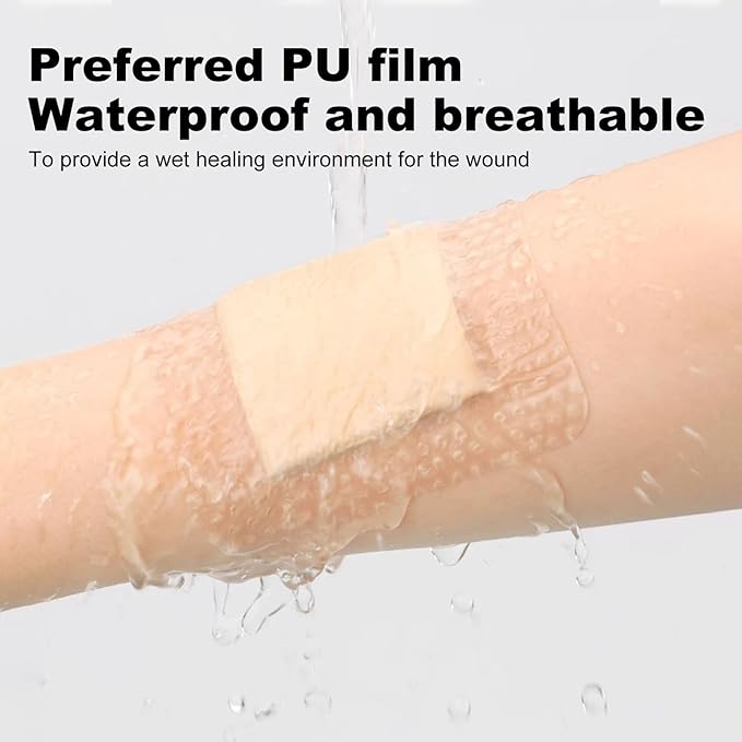 40Pcs Silicone Foam Dressing 4x4 Gentle Border, Waterproof Silicone Bandages for Wounds Care, Bed Sore Patches, Super Absorbent Wound Dressing, Self Adhesive Pressure Sore Pads