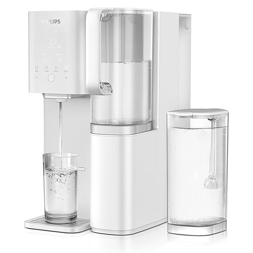 Philips Reverse Osmosis Water Filter Countertop with 2 Pitchers - ADD6926WH/37, 6 Stage RO Water Filtration System Purifier Dispenser with Aquaporin Technology, NSF/ANSI 372 Certified, Reduce TDS Lead
