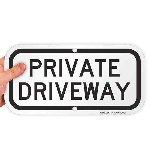 SmartSign "Private Driveway" Sign | 6" x 12" Aluminum, Made in USA