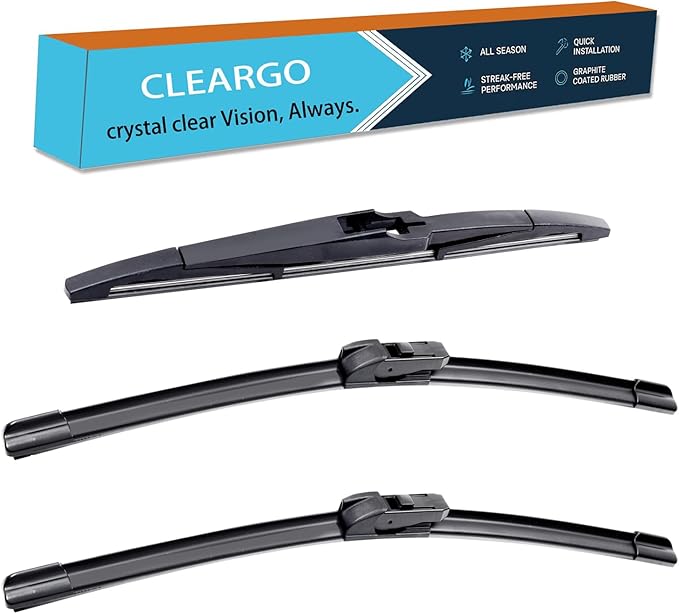 Wiper Blades Set for 2024-2025 Chevy Trax — Front & Rear Windshield Wiper Kit (26” + 16” + 11”), Original Equipment Fit, All-Weather Rubber Blades