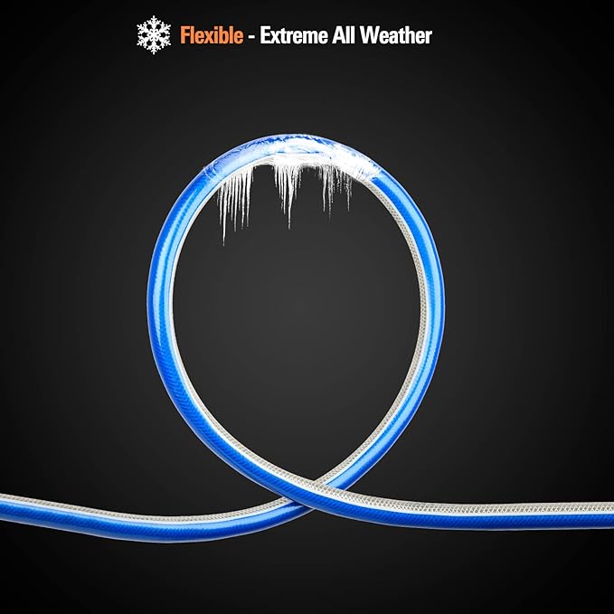Solution4Patio Short Leader Garden Hose 3/4 in. x 15 ft. -Kink Free, No Leaking, Male to Female Brass/Aluminum Fittings -Heavy Duty Durable Flexible Lightweight Water Pipe for Household & Commercial