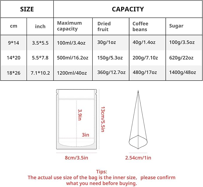 50 Pcs 5.5" x 8" Kraft Paper Bags with Window,Reusable Small Stand Up Pouches for Food Storage,Resealable Zipper Packaging Bags for Small Business, Coffee, Candy, Cookie, Snacks, Tea