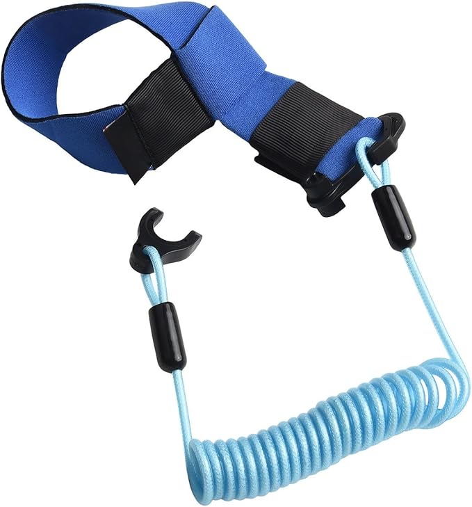 For Jet Ski Kill Switch Lanyard Essential Safety Equipment Featuring Adjustable Neoprene Strap and Resilient Nylon Cord Construction (A Bule)