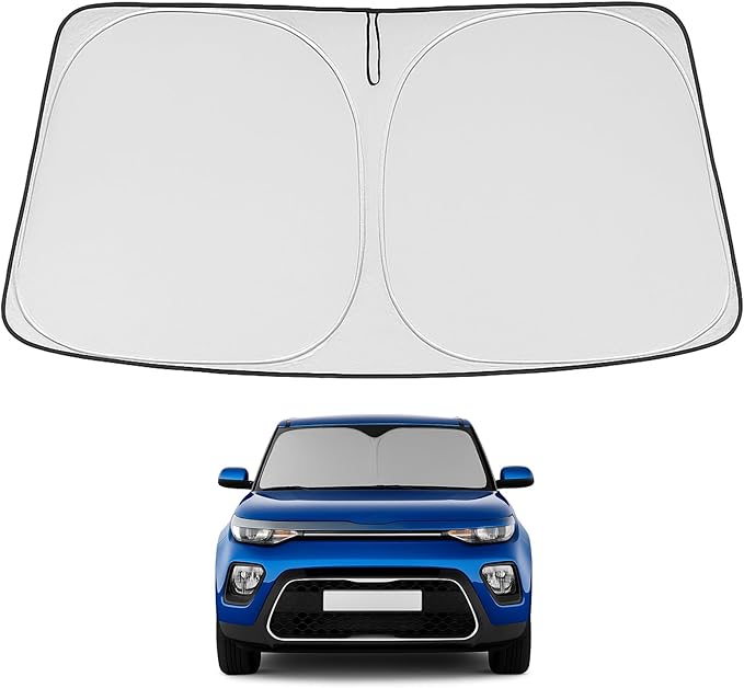 Proadsy Windshield Sun Shade for Kia Soul 2014-2019 4-Layer Foldable Front Sunshade Protector Sun Visor Blocks UV Rays Keep Car Cooler Accessories