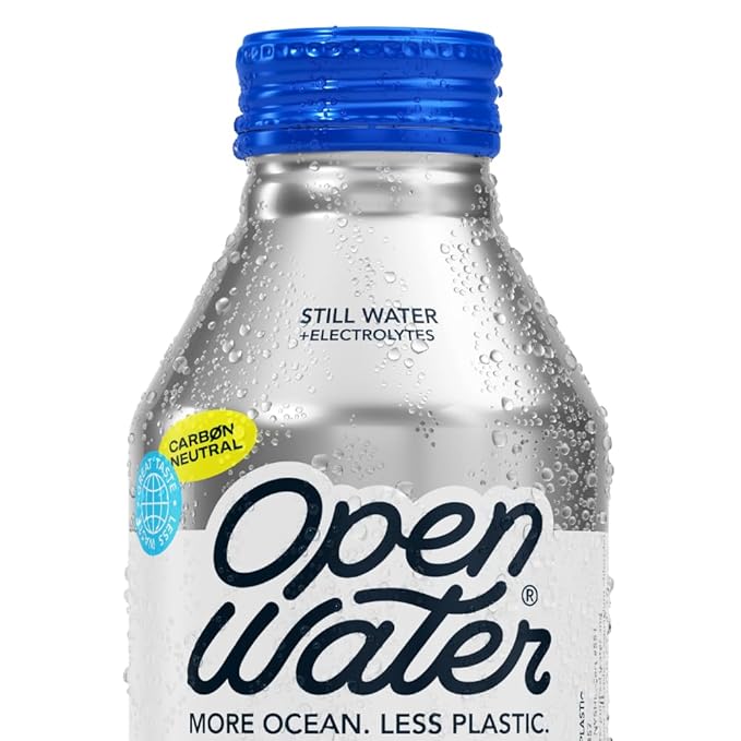 Open Water Still Bottled Water with Electrolytes in 16-oz Aluminum Bottles (Mini Pallet 720 Bottles - Still) | BPA-free and Eco friendly
